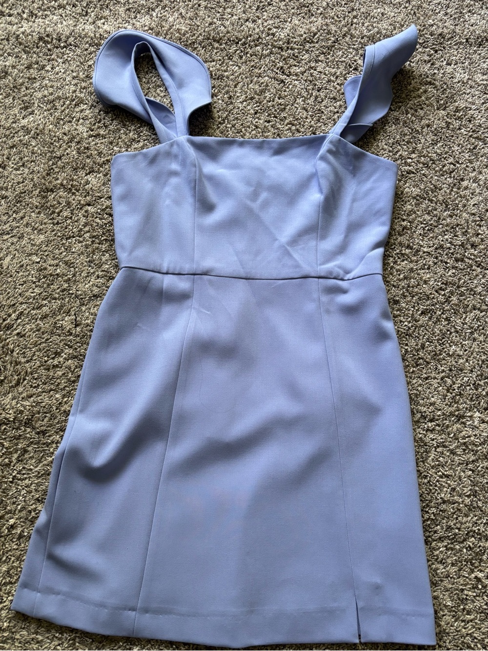 French Connection Pastel Purple Mini Dress with Square Neck
